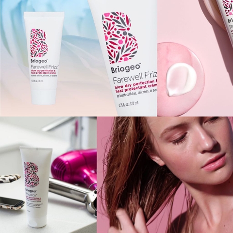 Kem chống nhiệt và giữ nếp tóc Briogeo - Farewell Frizz Blow Dry Perfection & Heat Protectant Creme 22ml