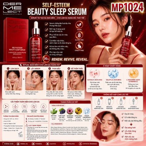 DERMELECT Self-Esteem Beauty Sleep Serum 30ml.
