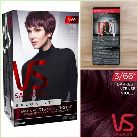 Thuốc Nhuộm Tóc VS Sassoon 3/66 Darkest Intense Violet