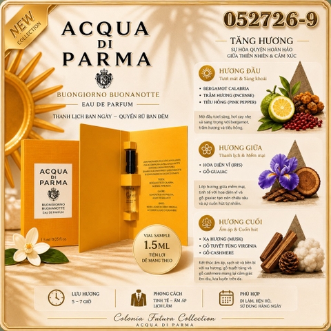 Vial nước hoa Acqua di Parma – Buongiorno Buonanotte Eau de Parfum 1.5ml