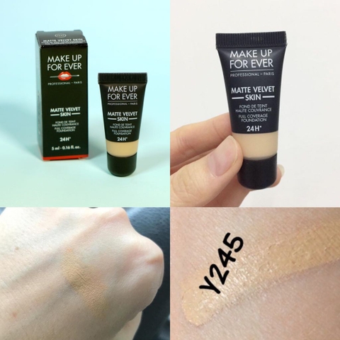 Kem Nền Make Up For Ever Matte Velvet Skin Full Coverage Foundation Y245- Soft Sand 5ml