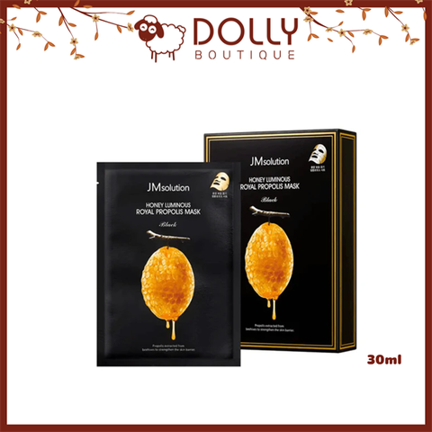 Mặt Nạ Giấy JMsolution Dưỡng Ẩm Honey Luminous Royal Propolis Mask Black 30ml