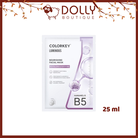 Mặt Nạ Miếng Dưỡng Ẩm, Ngừa Mụn Colorkey Luminous Nourishing Facial Mask 25ml