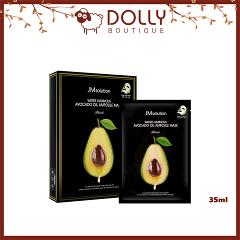Mặt Nạ Giấy Jm Solution Water Luminous Avocado Oil Ampoule Mask Black 35ml