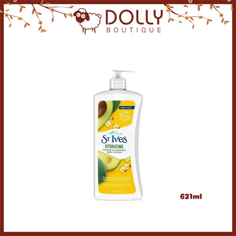 Sữa Dưỡng Thể ST.IVES Hydrating Vitamin E & Avocado Body Lotion 612 ml
