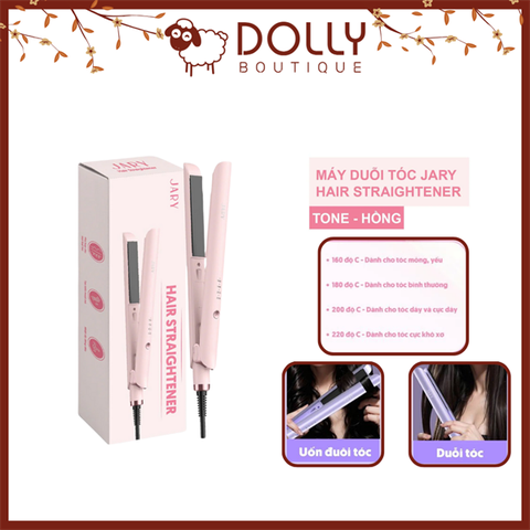 Máy Duỗi Tóc Jary Hair Straightener Cao Cấp Màu Hồng