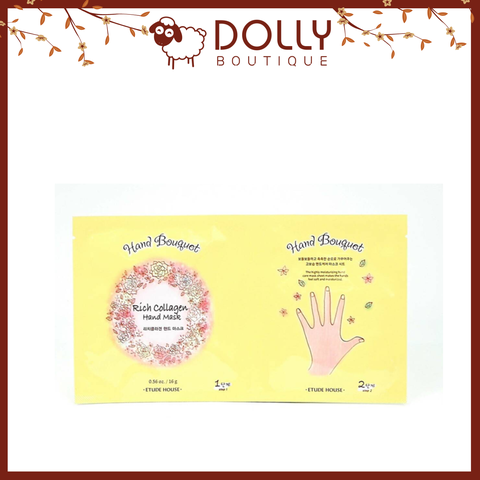 Mặt Nạ Tay Giàu Collagen Mang Lại Độ Ẩm Cho Da Etude House Hand Bouquet Rich Collagen Hand Mask - 1PCS