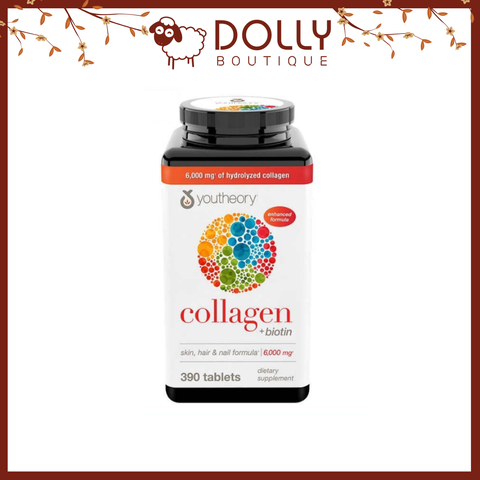 Viên uống Youtheory Collagen + Biotin Enhanced Formula 390 viên