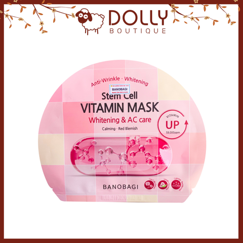 Mặt Nạ Giấy Banobagi Stem Cell Vitamin Mask Whitening & AC Care 30g