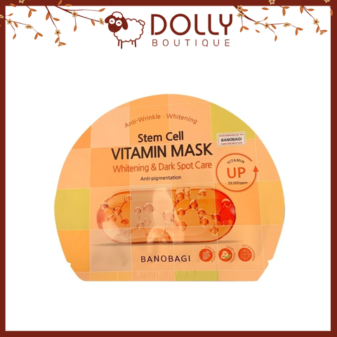 Mặt Nạ Giấy Banobagi Stem Cell Vitamin Mask Whitening & Dark Spot Care 30g