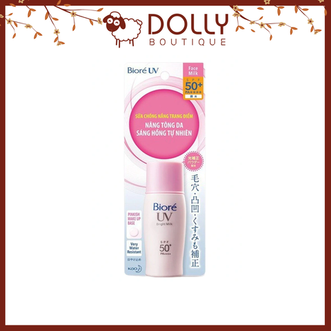 Sữa Chống Nắng Bioré Sáng Hồng Tự Nhiên UV Bright Milk 30ml