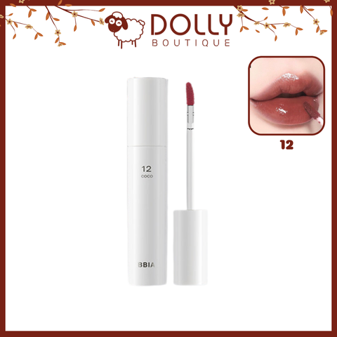 Son Kem Dạng Tint Bóng Bbia Glow Lip Tint #12 Coco (Nâu Đất) - 3.2g