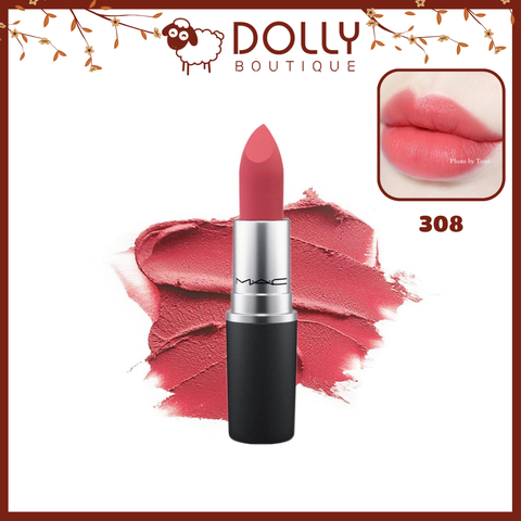 Son Thỏi MAC Powder Kiss Lipstick Màu 308 Mandarin O 3g - Hồng Cam San Hô