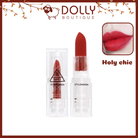 Son Thỏi 3CE Soft Matte Lipstick #Holy Chic ( Màu Đỏ Hồng ) - 3.5g