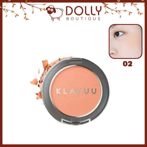 Phấn Má KLAVUU Urban Pearlsation Natural Powder Blusher - 02 Soft Peach (Cam Cháy)