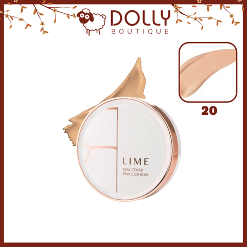 Phấn Nước Lime Real Cover Pink Cushion SPF50+ #20 Pink Beige - 20g