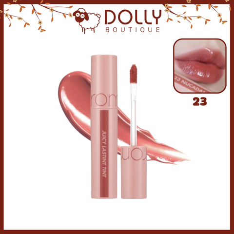 Son Tint Bóng Romand Juicy Lasting Tint #23 Nucadamia ( Màu Đỏ Nâu Nude ) - 5.5g