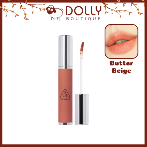 Son Kem Lì 3CE Hazy Lip Clay #Butter Beige ( Màu Cam Đào ) - 4g