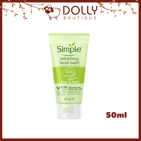 Sữa Rửa Mặt Simple Kind To Skin Refreshing Facial Wash Gel - 50ml