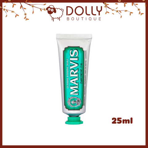 Kem Đánh Răng Marvis Classic Strong Mint Toothpaste 25ml - Làm Sạch Cao Răng