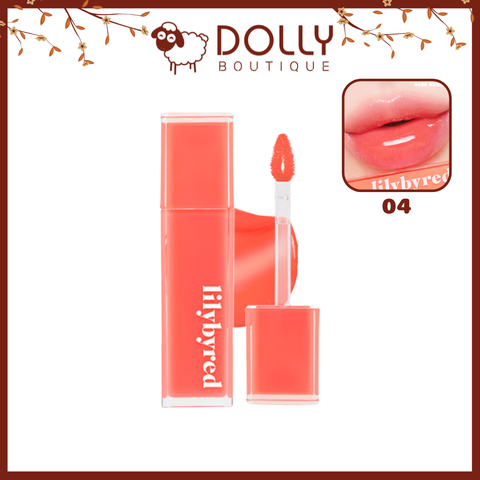 Son Tint Bóng Lilybyred Bloody Liar Coating Tint #04 Shy Peach (Hồng San Hô) - 4g