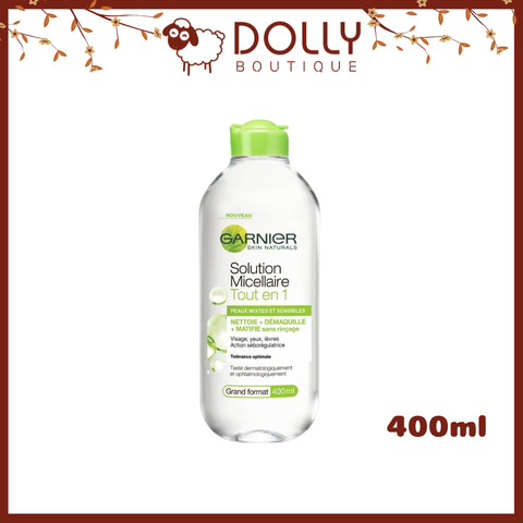 Nước Tẩy Trang Cho Da Hỗn Hợp Nhạy Cảm Garnier Skin Active Solution Micellaire Cleansing Water 400ml