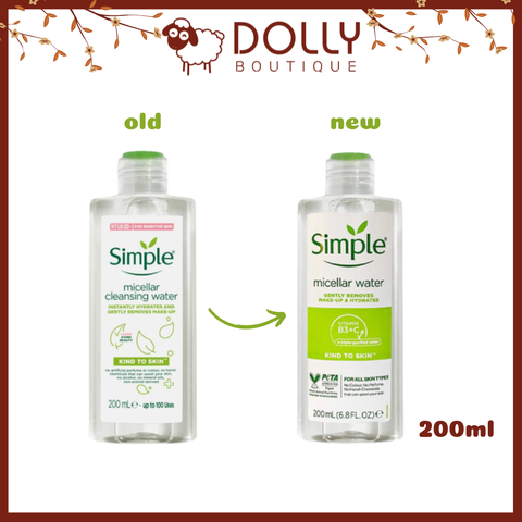 Nước Tẩy Trang Simple Micellar Cleansing Water 200ml