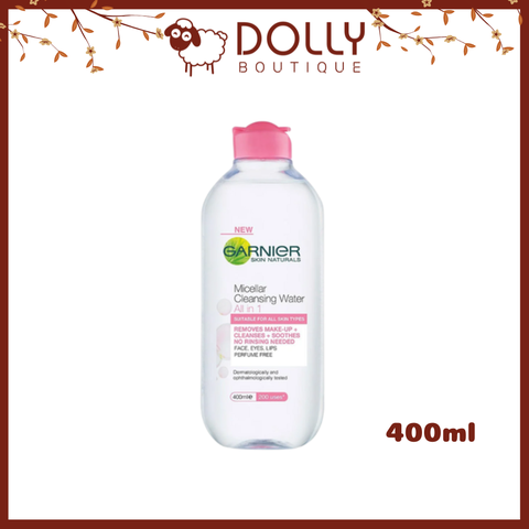 Nước Tẩy Trang Dành Cho Da Nhạy Cảm Garnier Micellar Cleansing Water For Sensitive Skin 400ml (Nhập Khẩu)