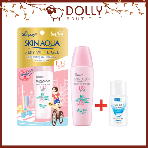 Gel Chống Nắng Dưỡng Da Trắng Mượt Sunplay Skin Aqua Silky White Gel SPF50 30g