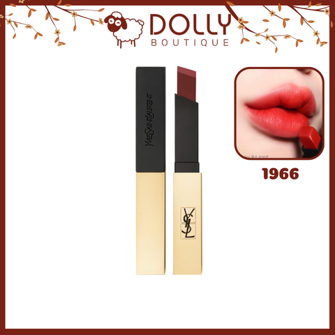 Son Thỏi YSL Rouge Pur Couture The Slim Matte Lipstick 1966 - Màu Đỏ Cam Trầm