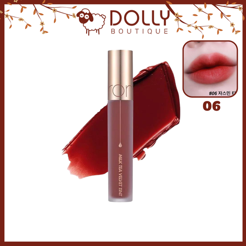 Son Kem Lì Romand Milk Tea Velvet Tint #06 Jasmine Tea ( Màu Đỏ Cam Trầm ) - 4.4g