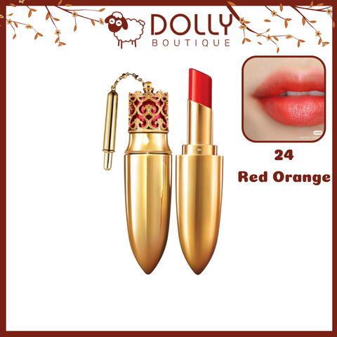 Son Thỏi Có Độ Ẩm Whoo Gongjinhyang Mi Luxury Lip Rouge #24 Red Orange (Màu Đỏ Cam) - 6g