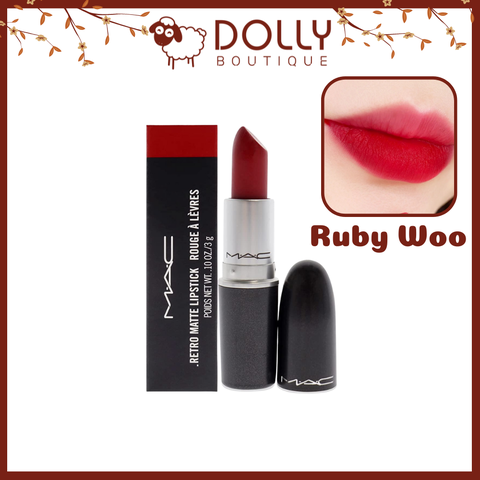 Son Thỏi MAC Retro Matte Lipstick 707 Ruby Woo ( Màu Đỏ Cổ Điển ) - 3g