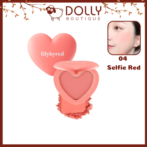 Phấn Má Hồng Lilybyred Luv Beam Cheek #04 Selfie Red (Hồng Cam) - 4.7g