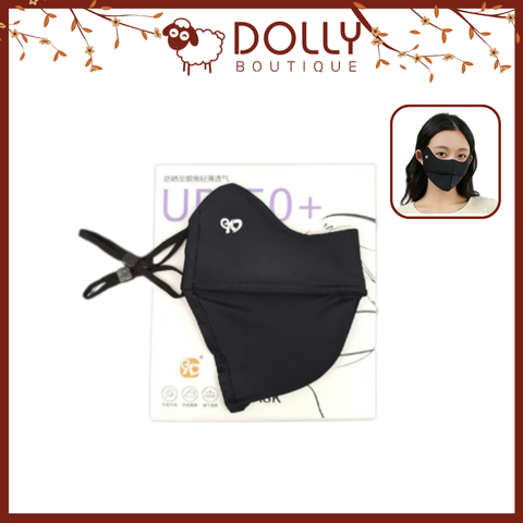 Khẩu Trang Chống Nắng 2 Lớp Có Gọng Chống Tia UV UPF 50+ Chất Vải Lụa Mềm Mát Enaide - Màu Đen