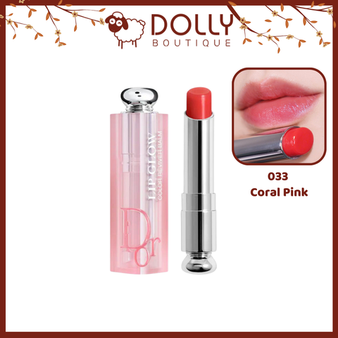 Son Thỏi Dưỡng Christian Dior Addict Lip Glow Reviving Lip Balm 033 Coral Pink (Màu Đỏ San Hô) 3.2g
