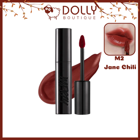 Son Kem Siêu Lì, Mịn Môi Merzy Noir In The Mellow Tint #M2 Jane Chili ( Màu Đỏ Nâu Gạch )