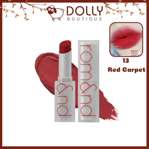 Son Thỏi Romand Zero Gram Matte Lipstick #13 Red Carpet ( Màu Đỏ Lạnh )