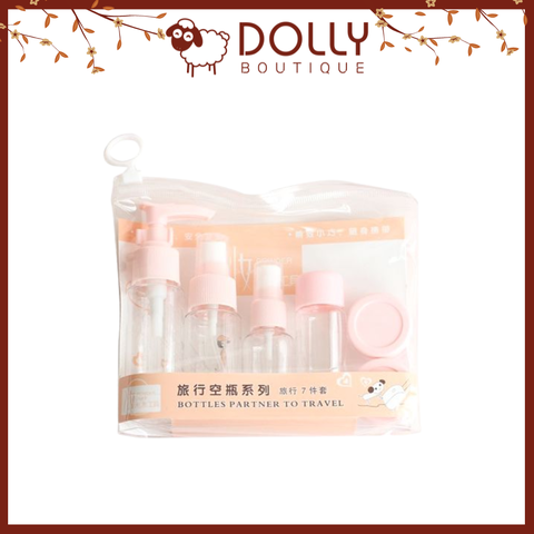 Set Chiết Mỹ Phẩm 6 Món Tiện Lợi - Màu Hồng