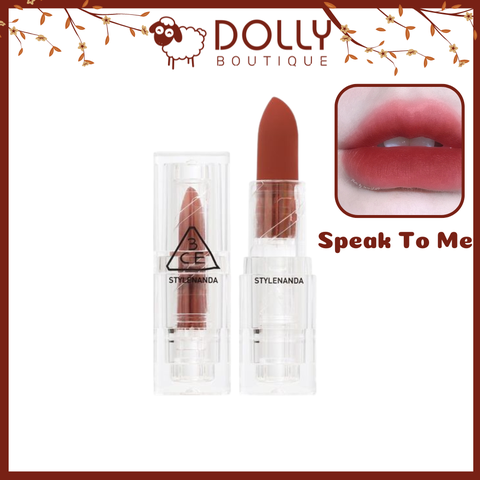 Son Thỏi 3CE Soft Matte Lipstick #Speak To Me ( Đỏ Đất ) - 3.5g