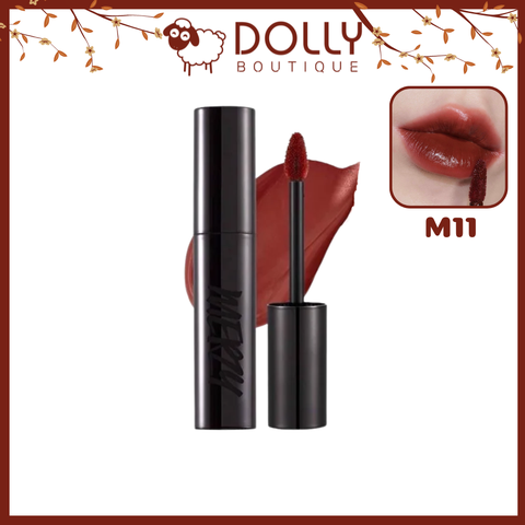 Son Kem Siêu Lì, Mịn Môi Merzy Noir In The Mellow Tint #M11 Pillowtalk Brick (Màu Cam Nâu Gạch)