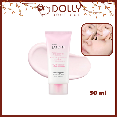 Kem Chống Nắng Make P:rem Soothing Pink Tone Up Sun Cream SPF50+ PA++++ 50ml NK