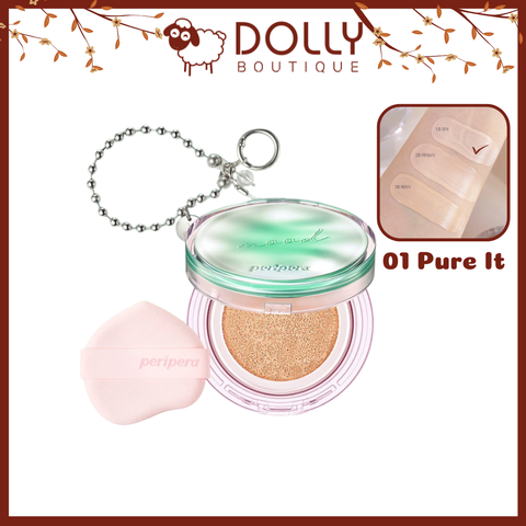 Phấn Nước Mịn Lì Che Phủ Tốt Peripera Mood Fit Cover Cushion SPF50+ PA++++ #01 Pure It (Da trắng) - 13g
