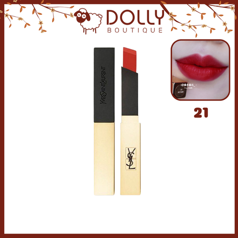 Son Thỏi YSL Rouge Pur Couture The Slim Matte Lipstick #21 Rouge Paradox ( Màu Đỏ Thuần )