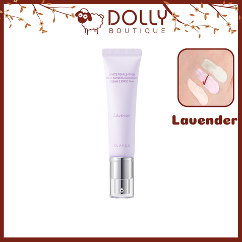 Kem Lót Klavuu White Pearlsation Ideal Actress Backstage Cream #Lavender SPF30 PA++ - 30ml