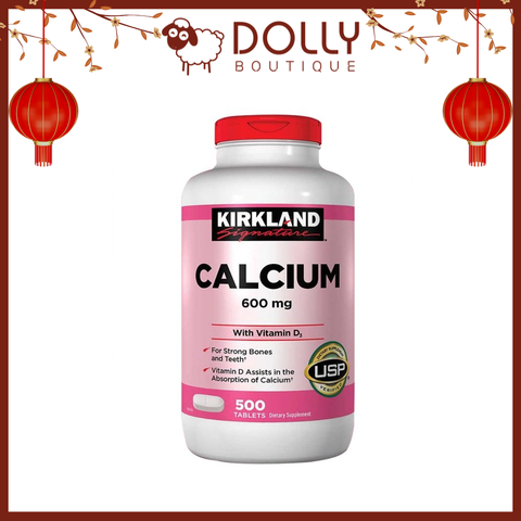 Viên Uống Bổ Sung Canxi Kirkland Signature™ Calcium 600 mg + D3, 500 Tablets