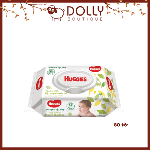 Khăn Ướt Huggies Không Mùi Bịch 80 Miếng