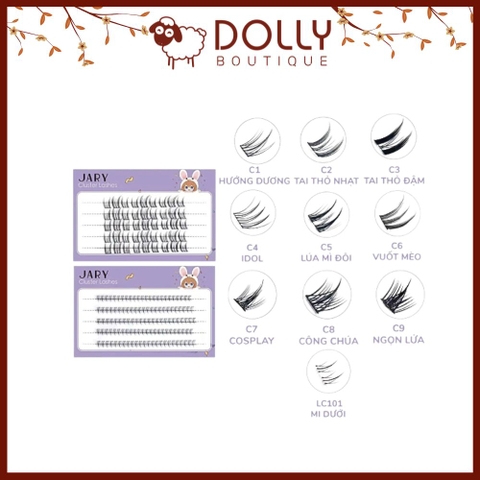 Lông Mi Giả Cụm Tự Nhiên Jary Cluster Lashes Hộp Nhựa 5 hàng