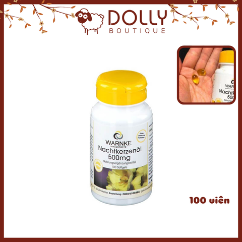 Tinh Dầu Hoa Anh Thảo Warnke Nachtkerzenol 500mg, 100 viên