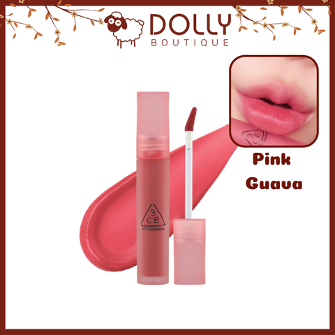 Son Kem Lì 3CE Blur Water Tint #Pink Guava ( Màu Hồng Tươi ) - 4.6g